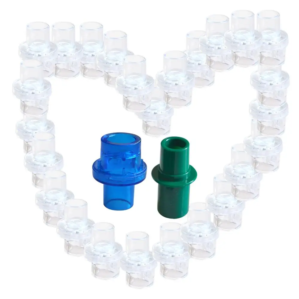 

100Pcs/Pack Oxygen Inlet Mouthpiece For CPR Resuscitator Mask Emergency Situation Rescue Kit For Health Care Dia 22/17mm