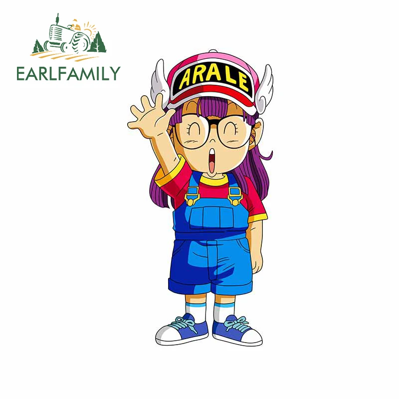 EARLFAMILY 13cm x 6.6cm for Arale Wave Car Stickers Personality Fine Car Styling Refrigerator Decal Bumper Tuning Vinyl Car Wrap