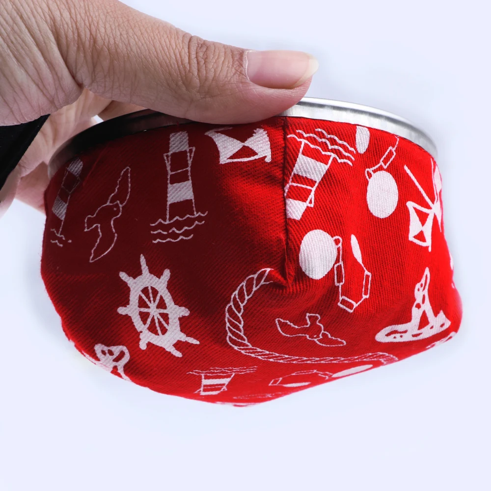 Winddichter Sitzsack-Aschenbecher aus Edelstahl für Marineboote, blau oder rot – Detail 5