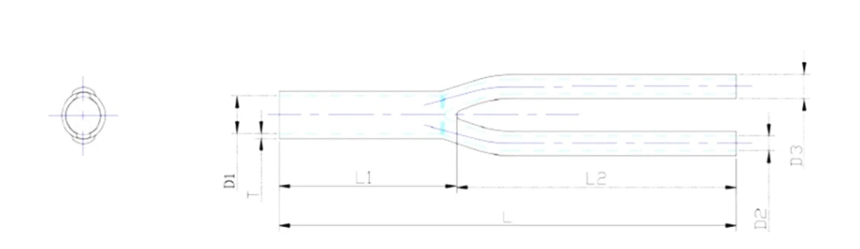 ​ 4 Buah Celana Kabel 7Mm 9Mm Kabel Audio Speaker Celana Kawat Sepatu Bot Celana Pemisah Y Kabel Audio DIY HIFI