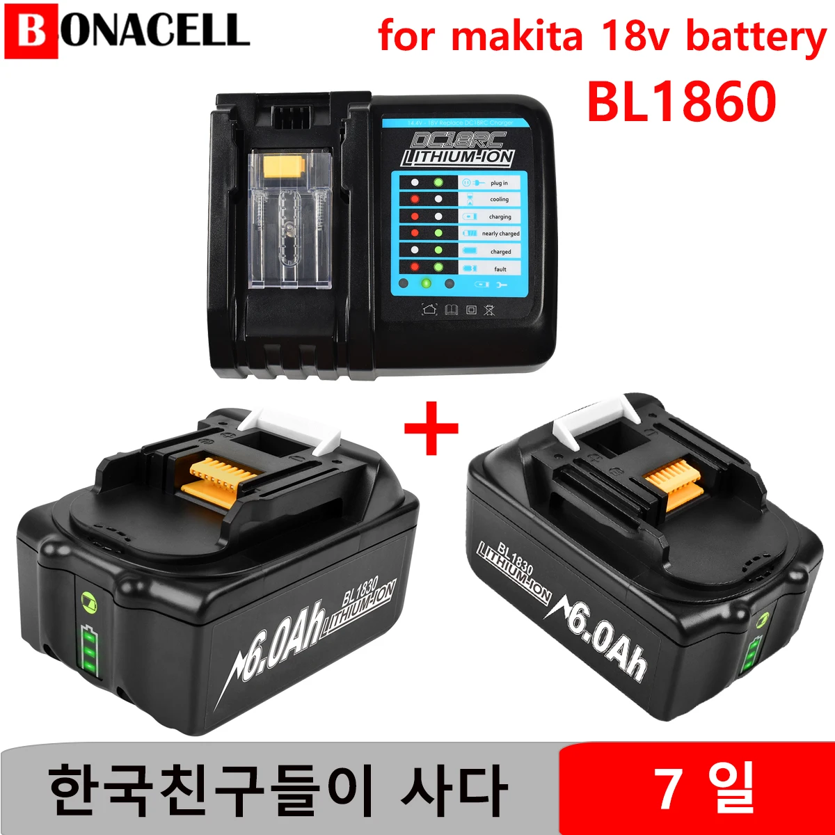 BL1860 6000MAh Sạc Lithium Ion Bateria Cho Makita 18V BL1830 BL1840 BL1850 BL1860B LXT 400 Pin Sạc 18V 14.4V