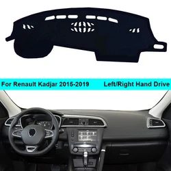 Car Inner Dashboard Cover Dash Mat Carpet Cape Cushion For Renault Kadjar 2015 - 2019 LHD RHD Car Styling Rug 2016 2017 2018