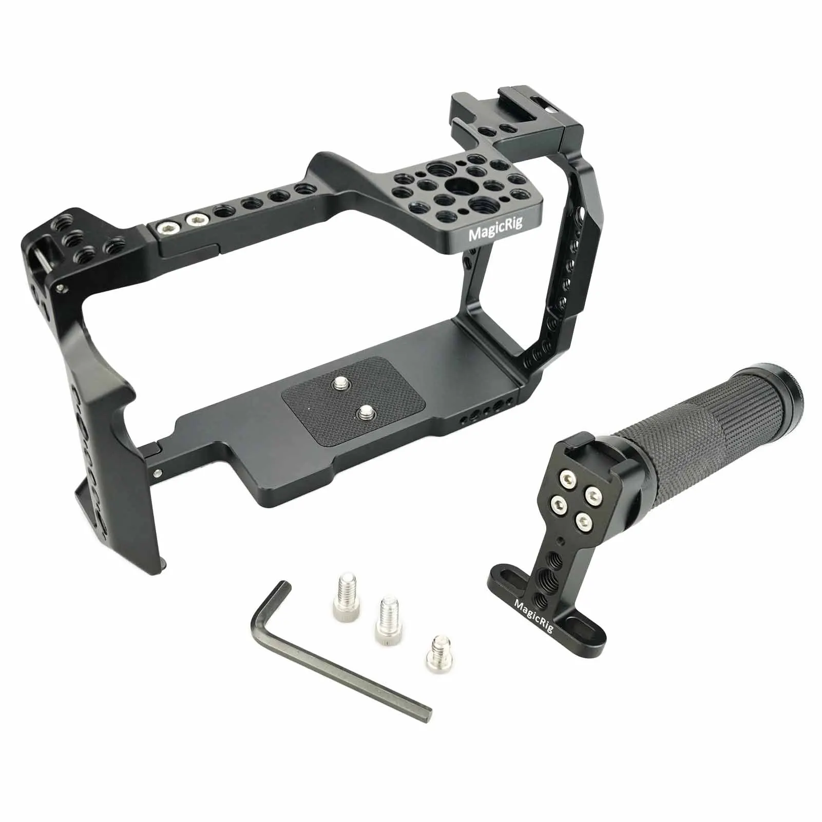 MAGICRIG Camera Cage for BMPCC 6K Pro Camera , With Rubber Top Handle Grip , For Blackmagic Design Pocket Cinema Camera 6K Pro