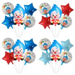 5 sztuk Cartoon Clown zestaw balonów Plim powietrza Globos urodziny dzieci strona główna dekoracje dla dzieci zabawki prezenty przybory dla niemowląt