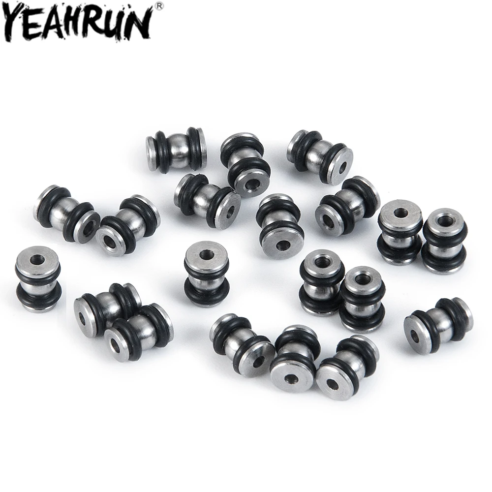 YEAHRUN 20PCS Links Rod End Ball Head Holder Tie Rod Ends Ball Joints for 1/24 Axial SCX24 All Series Upgrade Parts