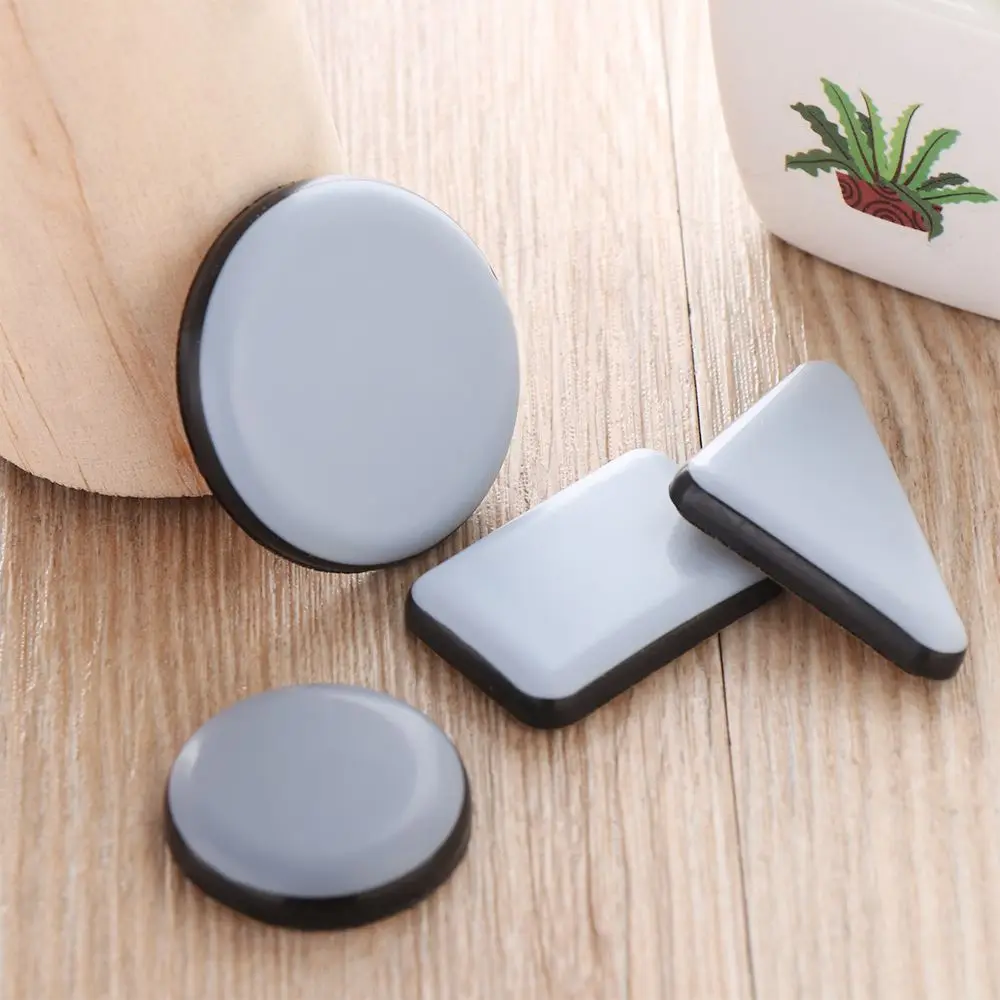 4pcs Slider Pad Furniture Table Bases Protector Coaster Carpet Ground Self-adhesive Magic Tape Moving Anti-abrasion Floor Mat