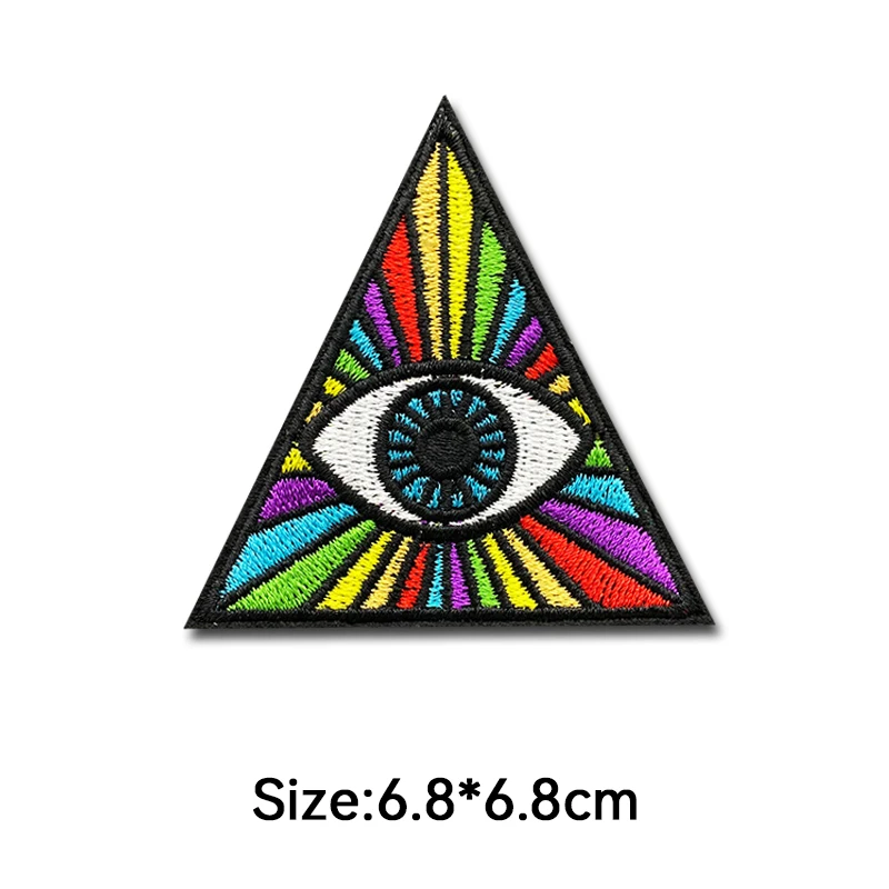 1PCS/peace sign skull Embroidery Patches for Clothing Appliques Clothes Stickers Iron on bags Kid Dress Decoration western style