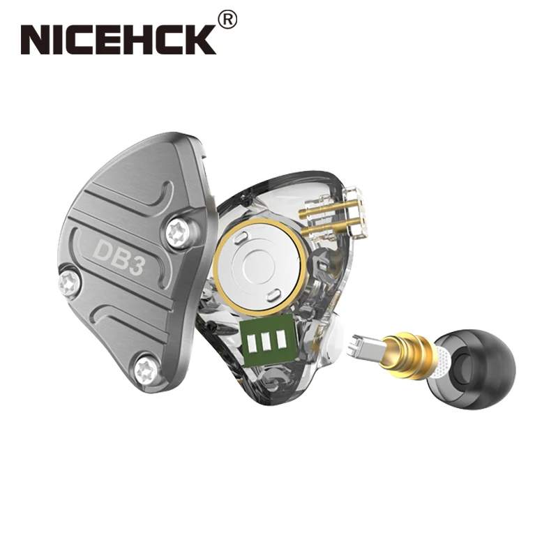 NiceHCK DB3 2DD+1BA Hybrid 3 Driver Units In Ear Earphone Monitor Running Sport Headset HIFI Earbud IEM DJ 2Pin X39 X49