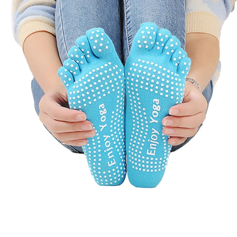 

Women's Non-Slip Yoga Socks Five-Finger Color Socks Antibacterial Fitness Pilates Sox 2022