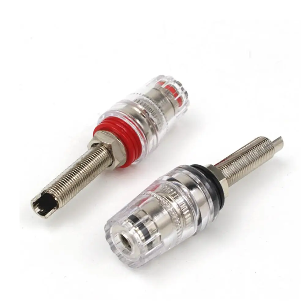 Haldinamarquês 4 peças plugues tipo banana hifi, terminais de casal, conector preto vermelho, poste de ligação para amplificador, plugue alto-falante jack