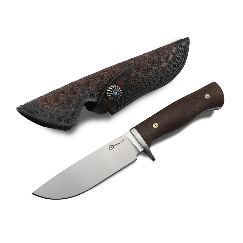 Cuchillo de bolsillo de acero D2, cuchillo táctico de hoja fija para acampar al aire libre, cuchillos de caza, Utilidad de supervivencia, herramienta edc, facas mes