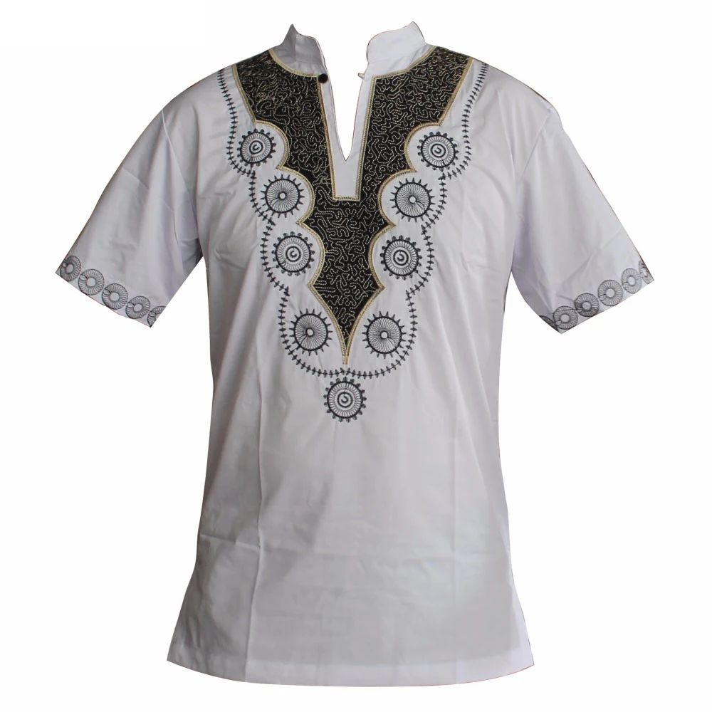 Dashiki Embroidered African clothes Tribal Ethnic Succunct Top Ankara Man\'s tops Muslim T-Shirts одежда для мужчин