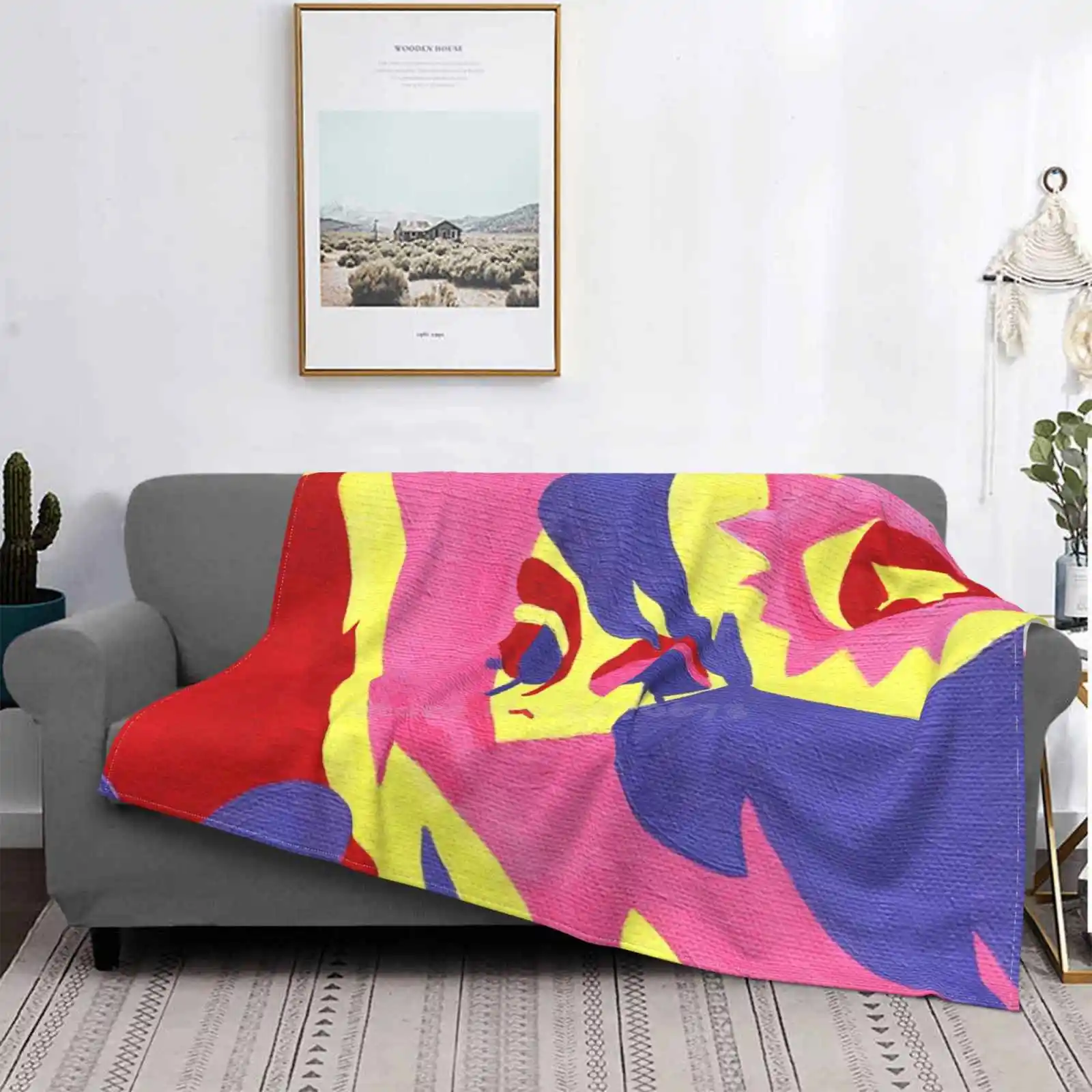 Untitled Low Price New Print Novelty Fashion Soft Blanket Psychedelic Surreal Purplesfinx Trippy Saturated Colors