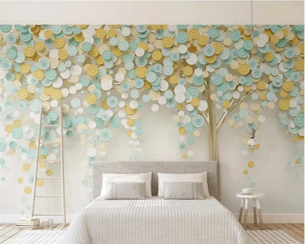 

papel de parede 3d stereo living room sofa TV background wallpaper bedroom bedroom Golden tree wallpaper large murals