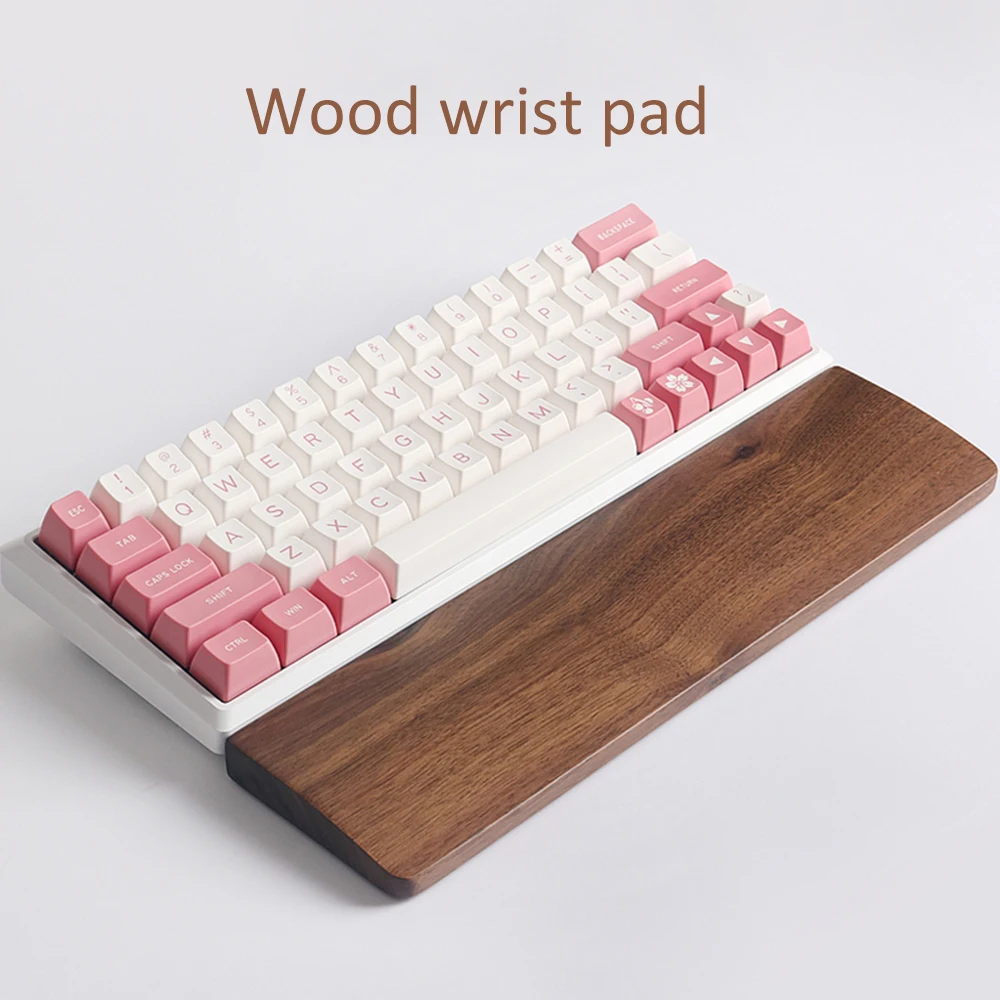 Hand Rest Wood Pad For 61 87 104 Keys Keyboard Walnut Wrist Pad Keyboard Tray Relieve Hand Pressure For Office House Game Use