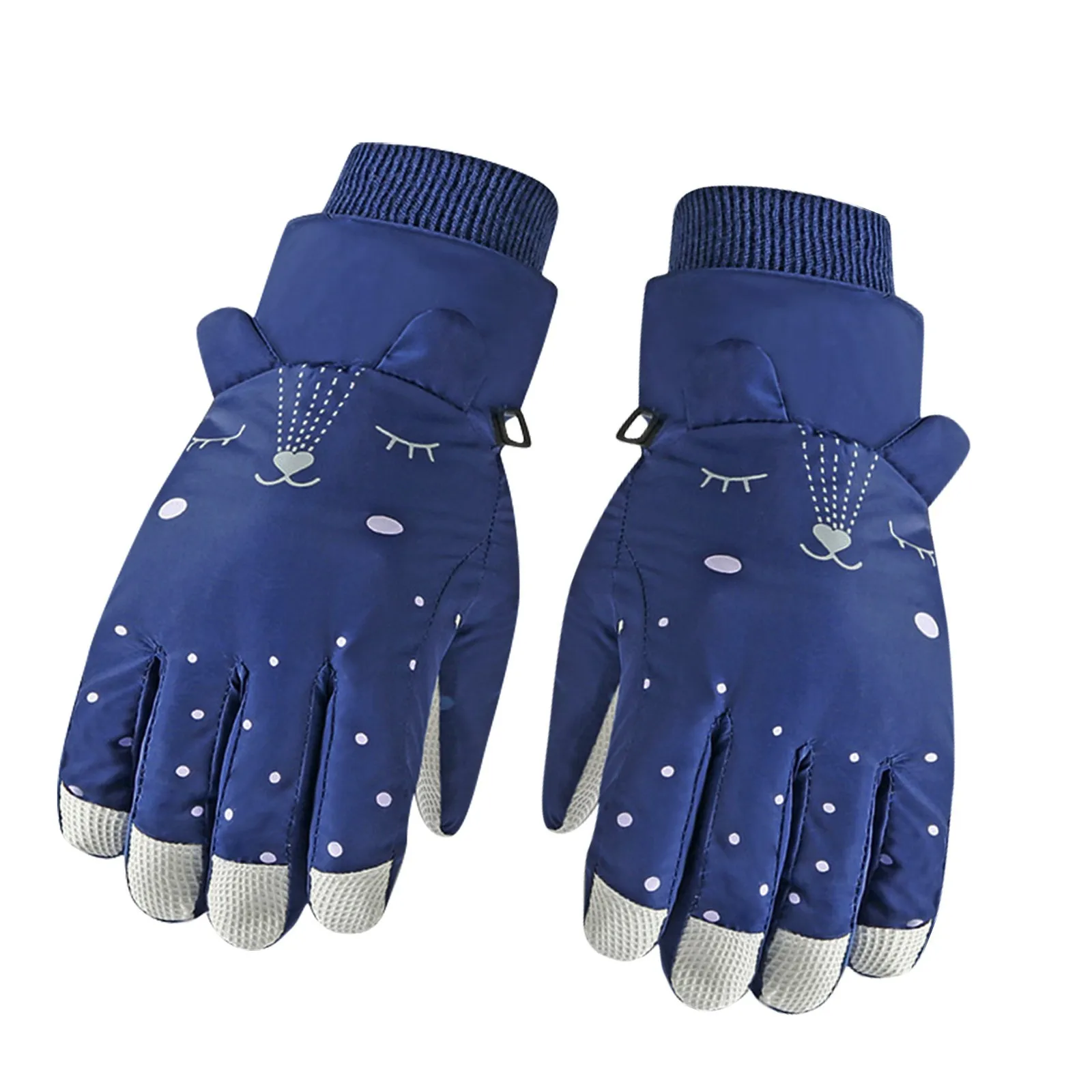 Kids Winter Warm Gloves Windproof For Children Boys Girls Ski Cycling Climbing Outdoor Gloves Waterproof Anti-slip leather #0212