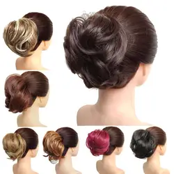 Jeedou Natural Synthetic Hair Chignon Donut Hair Bun Pad Popular High Side Bun Trendiest Updos for Medium Length Hair