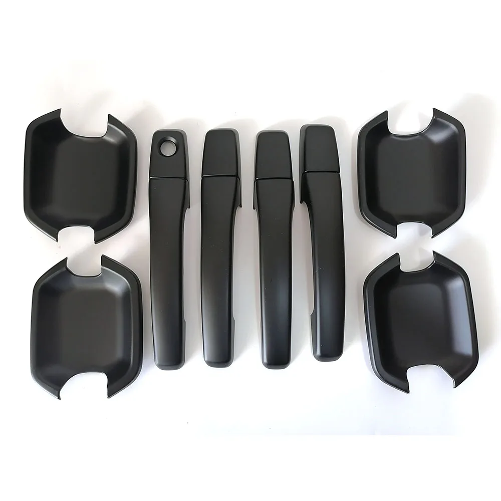 ABS Matte Black Door Handle + Door Bowl Cover Fit For Mitsubishi Pajero V93/V97 2007-2020 Exterior Modification Parts