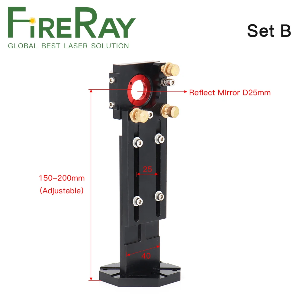 Лазерная головка FireRay Co2, первое зеркальное крепление диаметром 25 мм, отражающее зеркало 25x3 мм, встроенное крепление для лазерной режущей ма...