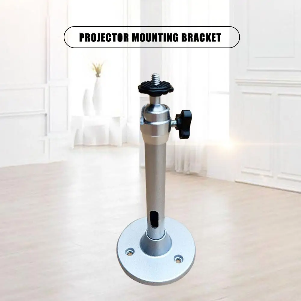 Projector Holder 360 Degree Adjustable Ceiling Projector Mount Bracket Height Adjustable Projector Swivel Mount for Home Office