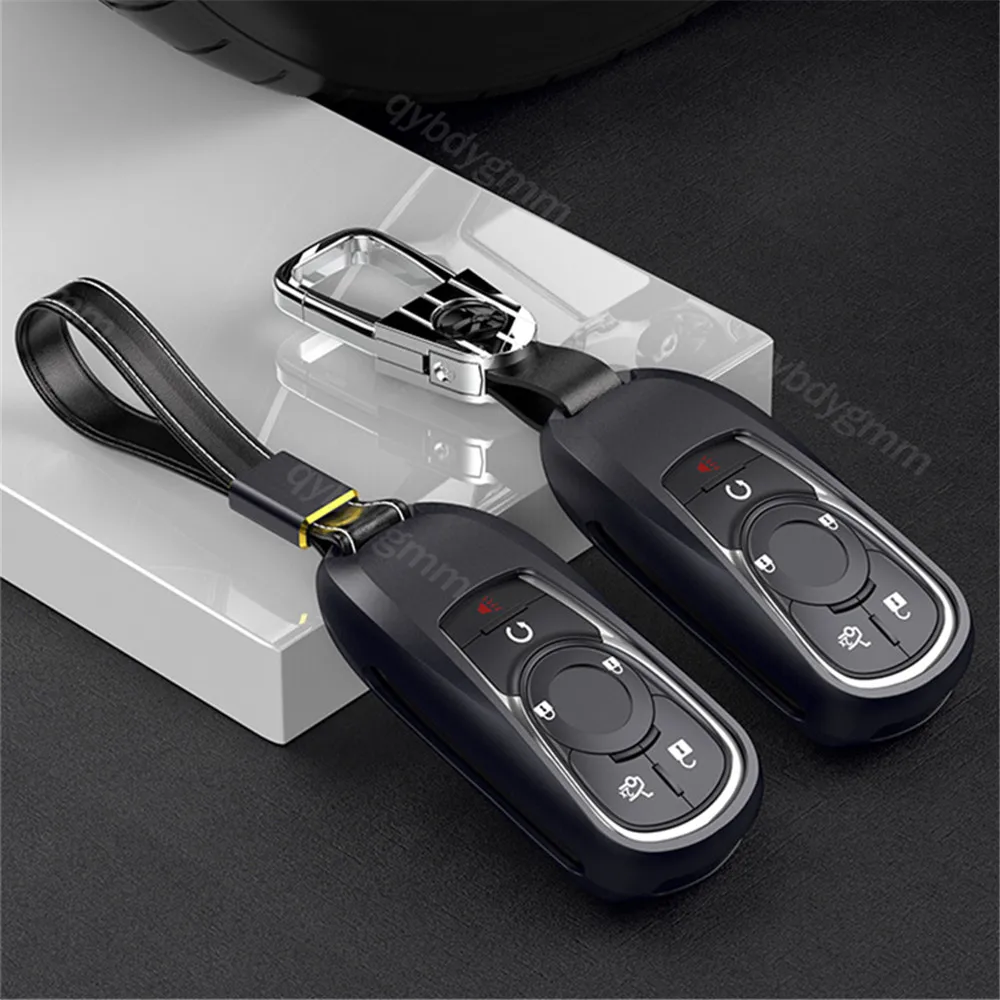 

Aluminium Alloy Remote Key Fob Case Cover Shell Holder Bag Keychain Ring For Buick Enclave Lacrosse Verano Encore Regal GL8