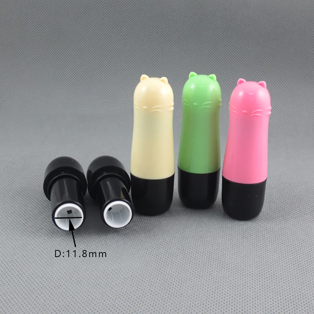 

Cute cartoon cat shape 4g lipstick package makeup cosmetic container packaging
