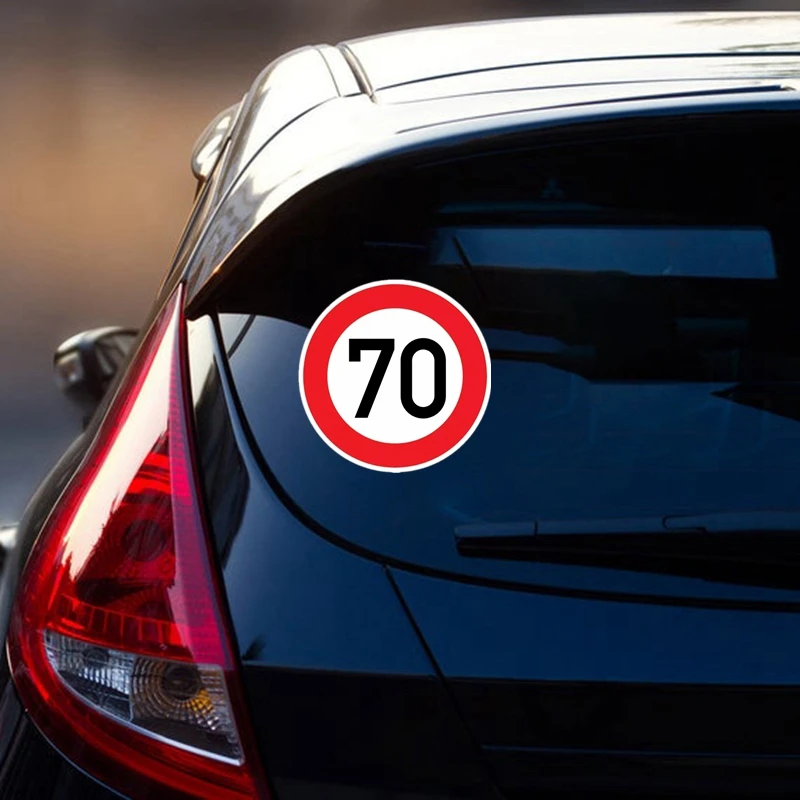 S4-0079# Speed Limit (70 km), Ø 16 cm Self-adhesive Decal Car Sticker Waterproof Auto Decors on Bumper Rear Window