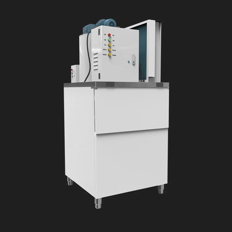 Máquina de hielo en escamas automática para hacer 300kg de pescado tipo Buffet de mariscos