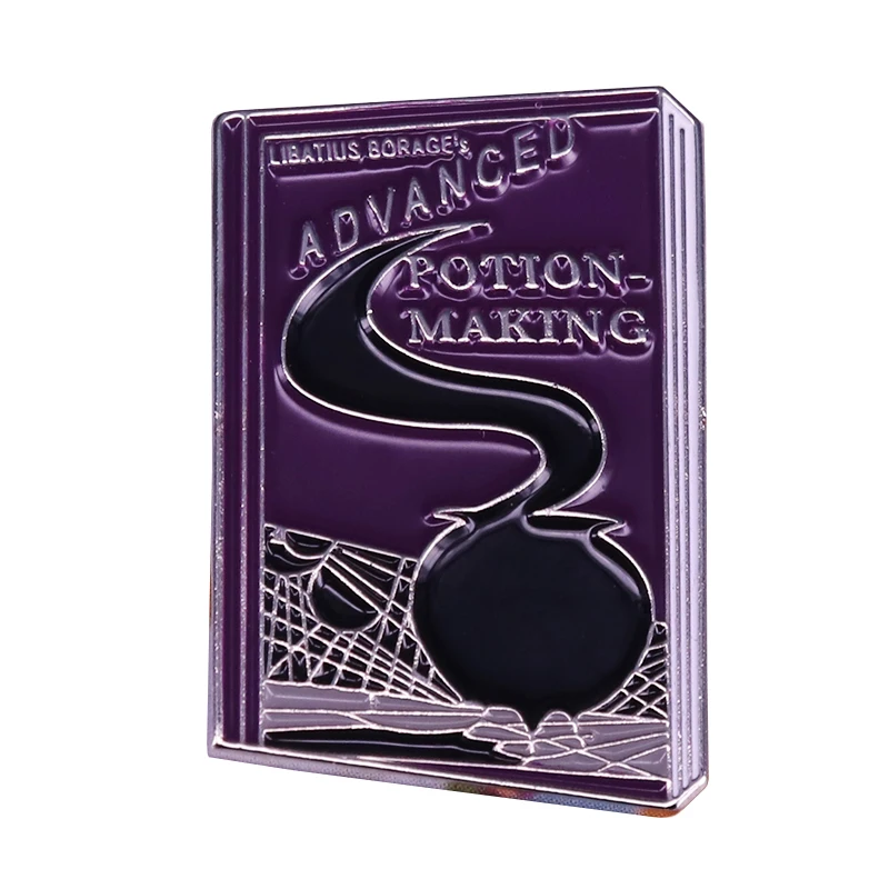 Advanced potion making book badge magic witch cauldron pin wizard lovers collection