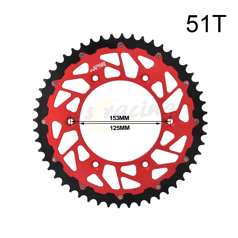 45T 47T 48T 49T 50T 51T 52T Rear Chain Sprocket For Honda CR CRF XR CRM 125 150F 230F 230L 250 250X 250R 400 450R 450X 500 650R