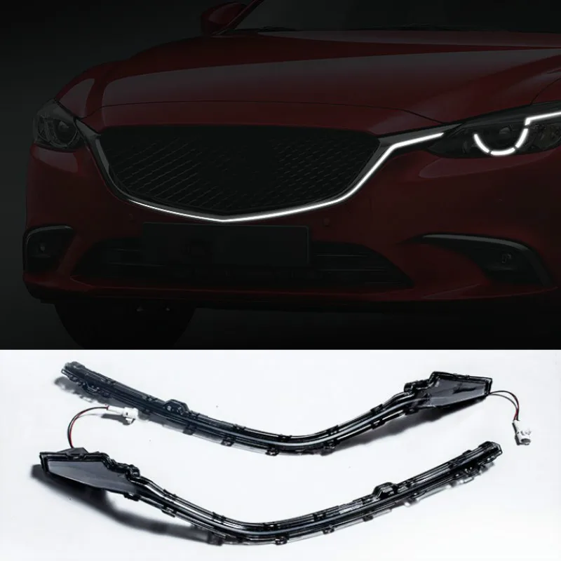 2Pcs LED GRILLE light for MAZDA6 Mazda 6 ATENZA 2016 2017 2018 LED DRL grille led daytime running light