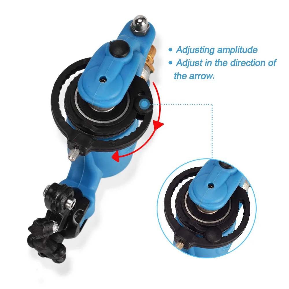 ATOMUS Blue Plastic Rotary Tattoo Machine adjustable Liner and Shader double Clip Cord Heavy Rotary Machine for Tattoo Supply