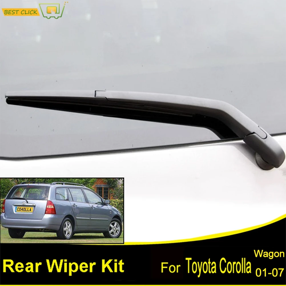 Rear Window Windshield Windscreen Wiper Blade Arm Set For Toyota Corolla Wagon Estate E12 2002 2003 2004 2005 2006 2007