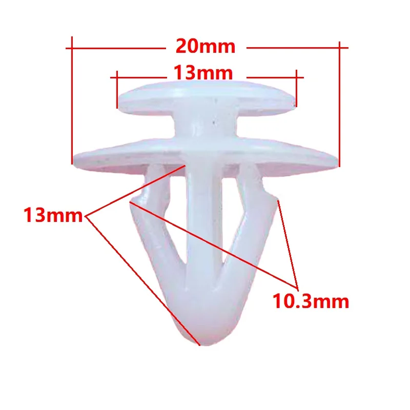 50PCS Plastics Clips 10mm For Ford Mondeo Focus Interior Door Card Trim Panel Clips Car Interior Door Fastener image 3