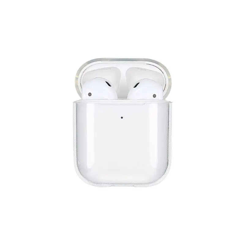 Top Quality Soft TPU Transparent Cover Earphone Protective Case Clear Skin For AirPods 1 2