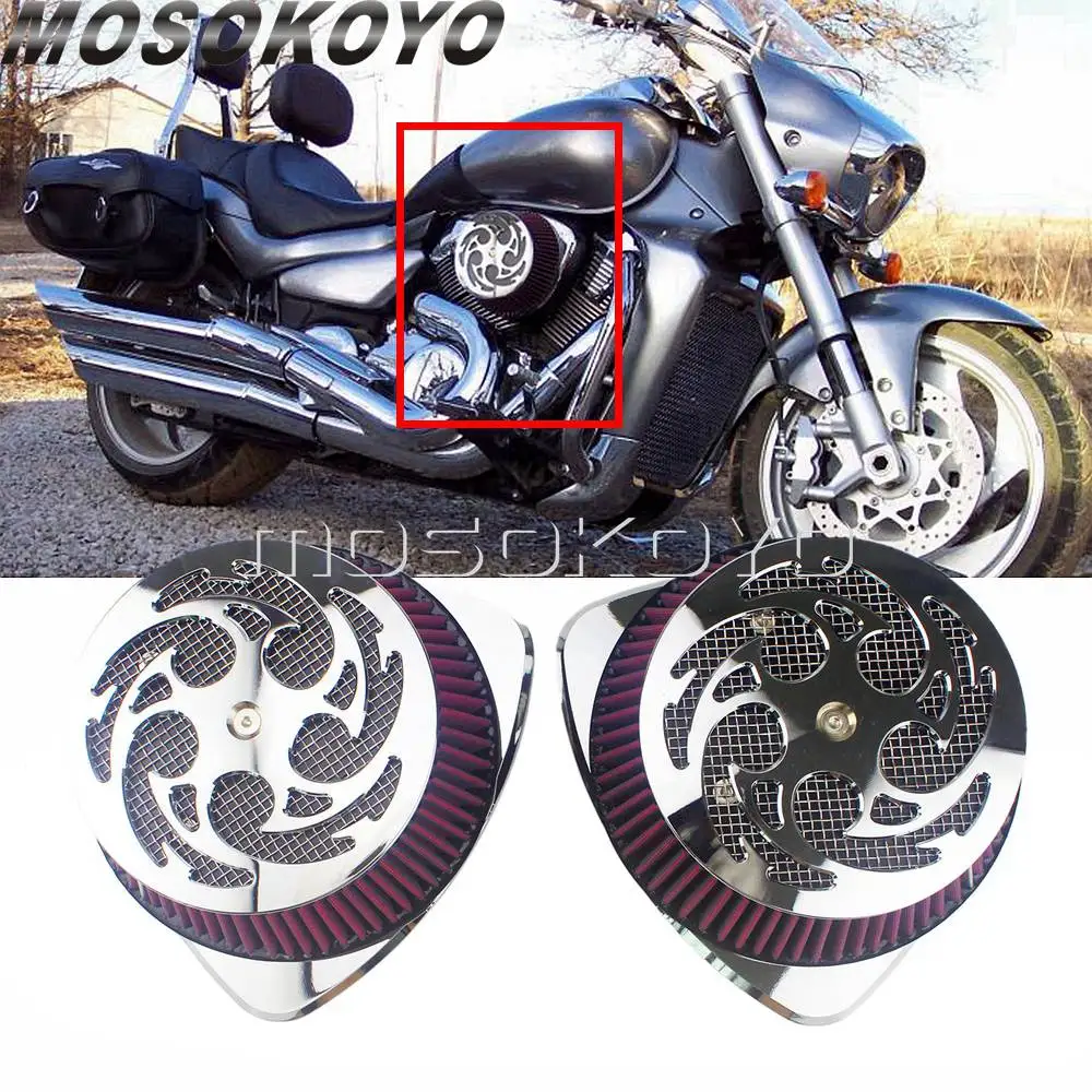 Air Cleaner Intake Filter For Suzuki Boulevard M109R XXX Dual Big Sucker Savage Airstrike Kit VZR VLR 1800 Intruder 2006-2019