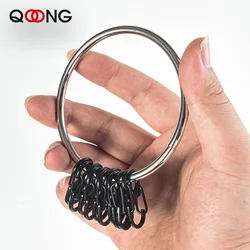 Large Stainless Steel Composite Keyring, 8-Shaped Removable Buckle Key Chain, Quick Hanging Keychain, DIY Combination, Q30