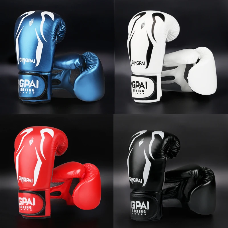 8oz 10oz 12oz Wholesale Adult Male Female Muay Thai Boxing Punching Gloves MMA Fighting Guantes De Boxeo Sandbag Sparring Gloves