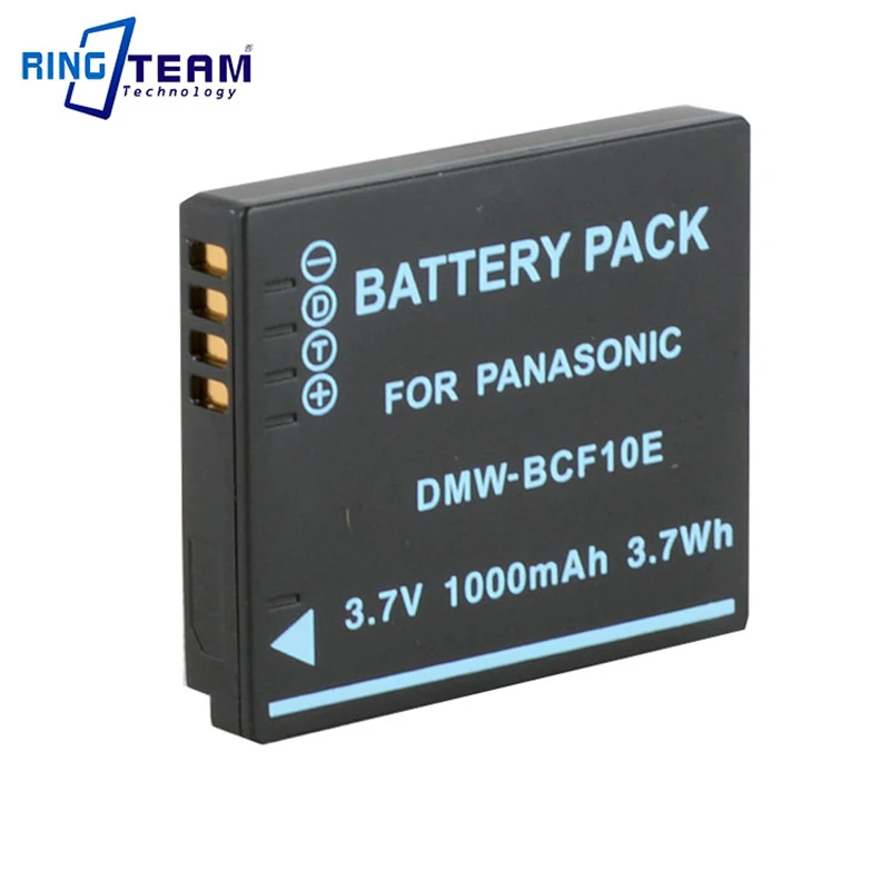 1000mAh 3.7V DMC-BCF10E Digital Camera Battery Suitable For Panasonic Lumix DMC-FS25 FS42 FS62 FT1 FX40 FX48 TS1 FX40