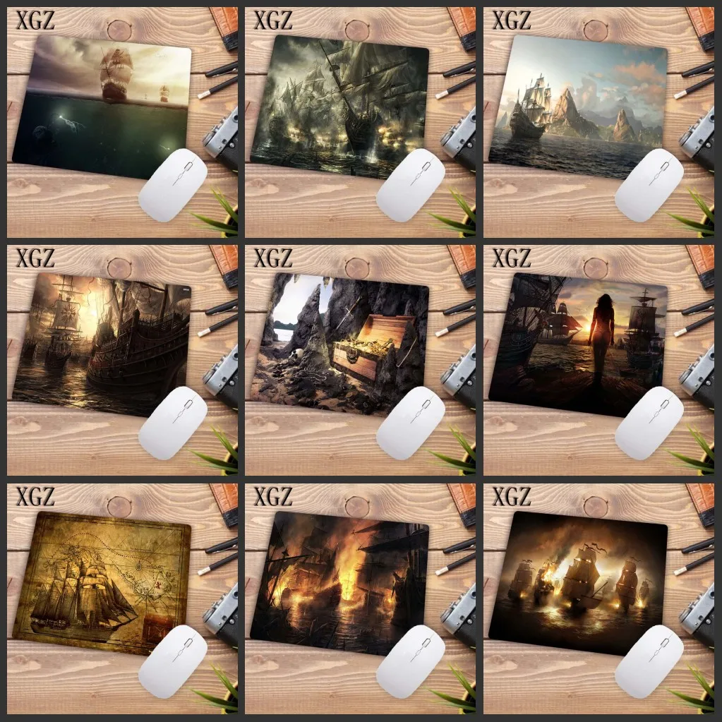 XGZ Anime Pirate Ship Cool Personalized Computer Notebook Mouse Mat Resistant Dirt 180x220mm Gaming Keyboard Mouse Pad Promotion