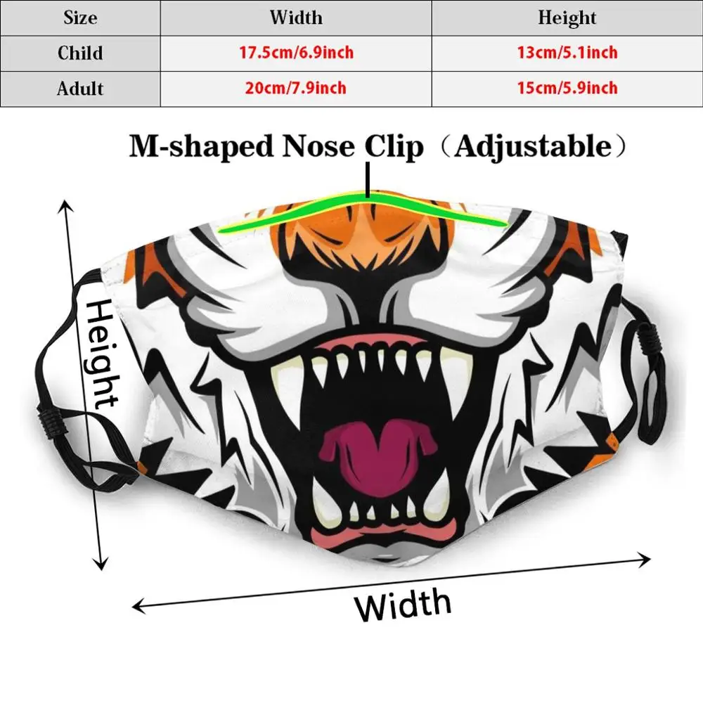 Tiger / / King Mouth Mask Anti Dust Washable Tiger King Joe Exotic Series Cat Wild Kitty