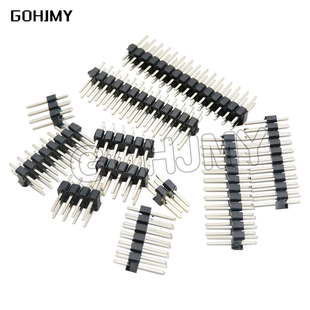 2.54mm double row male 2~40PIN breakaway pcb board pin header connector strip pinheader 2 *2/3/4/6/8/10/12/15/20/40p for arduino