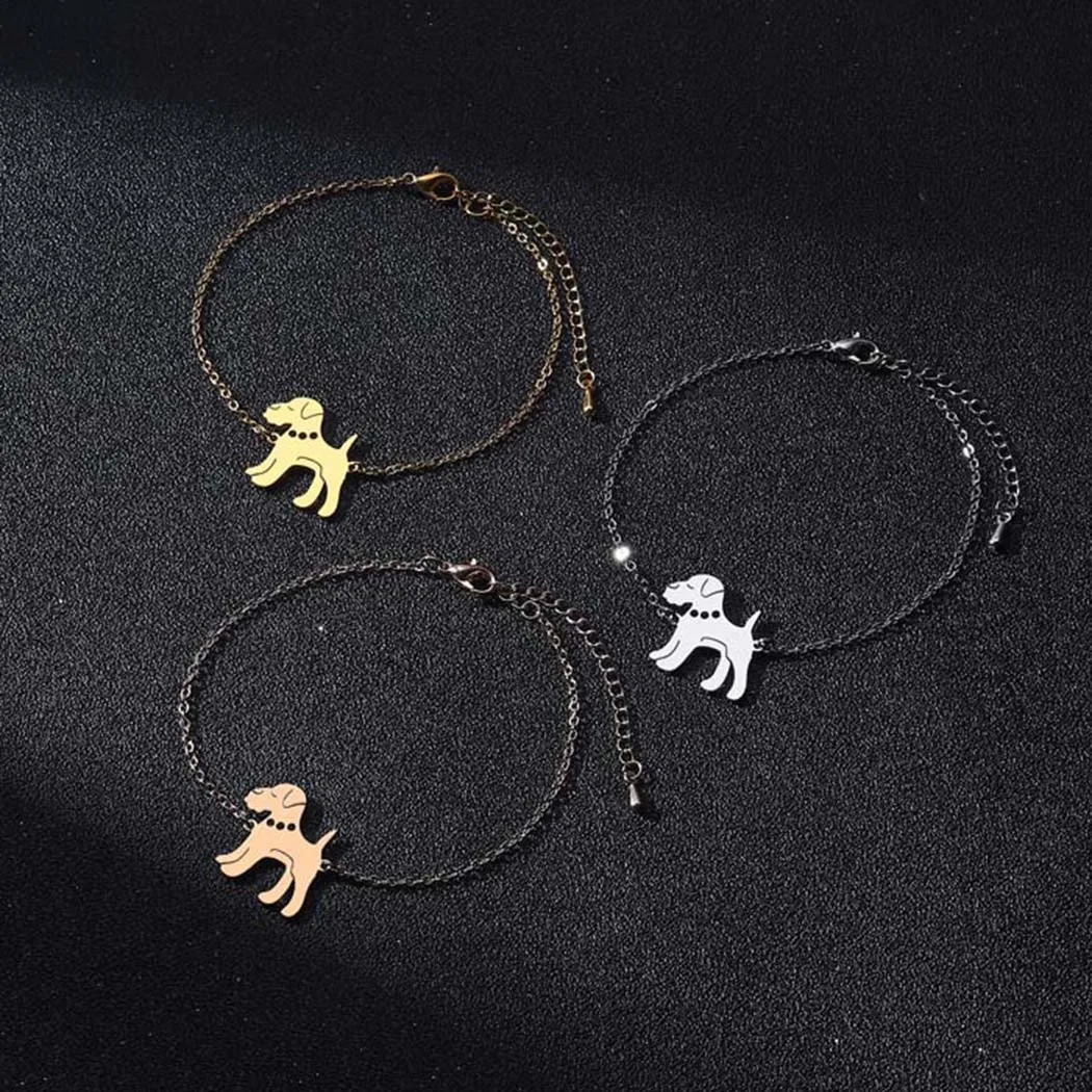 Cxwind Schnauzer Dog Bracelets for Women Femme Children Gift Chain Jewelry Charms Animal Bracelet Wristband Adjustble Jewelry