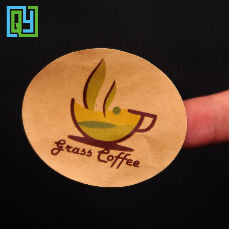 

500pcs 30x30mm Cookie Candy Bakery Food Packaging Labels Kraft Paper Nature Brown Classic Craft Coffee Stickers