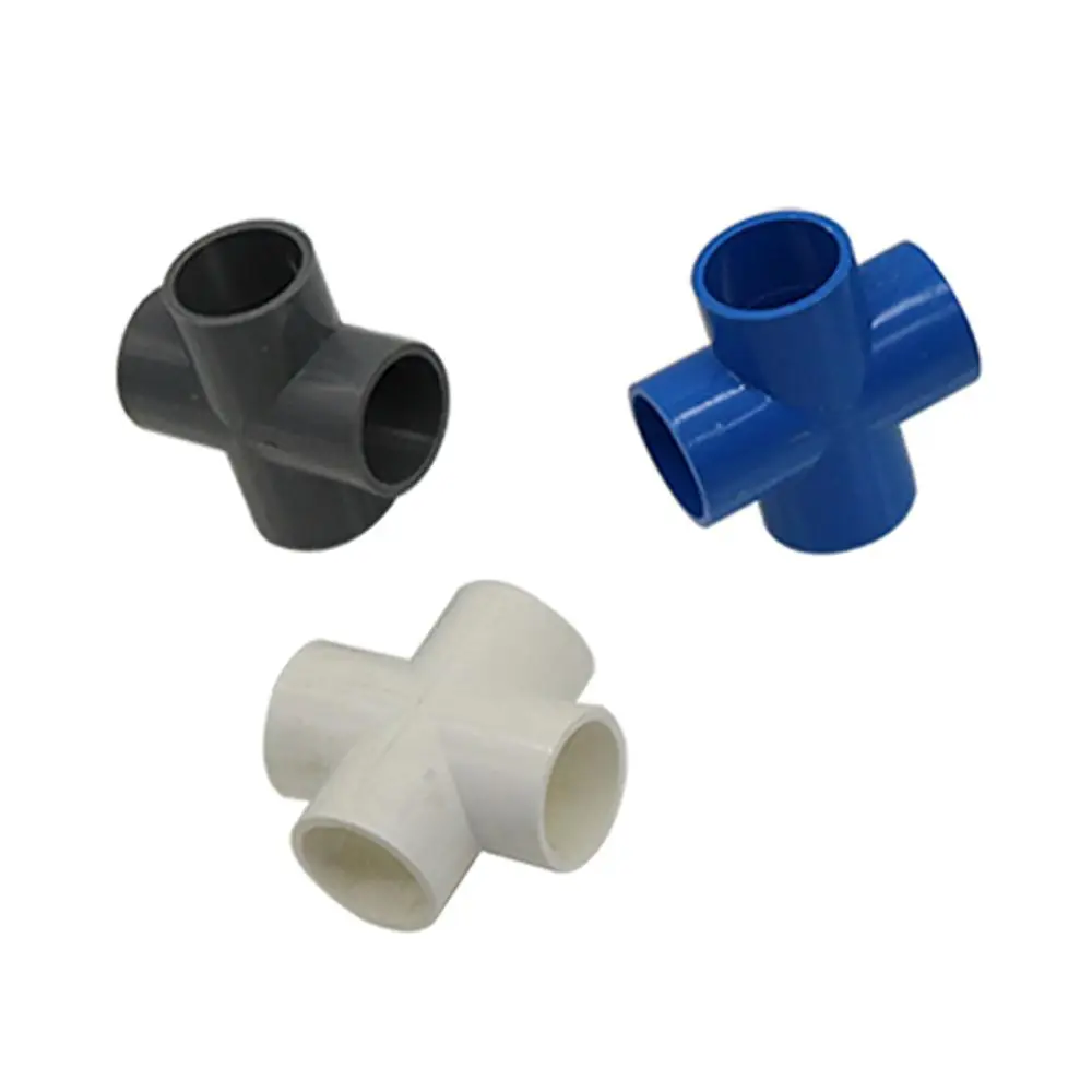 

Garden Irrigation 20mm Cross PVC Connector 4-Way Equal Port Pipe Adapter Water Tank Aquarium Connection Coupling DIY shelf joint