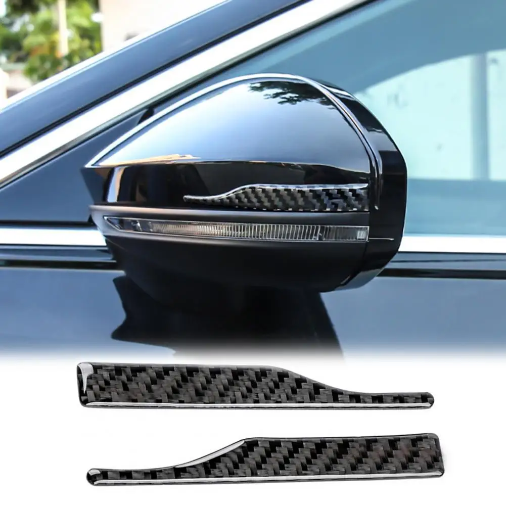 

2Pcs Car Sticker Anti-collision Strip Carbon Fiber Rearview Mirror Anti-rub Trim for Audi A4L A6L A5 Q2L Детали экстерьера