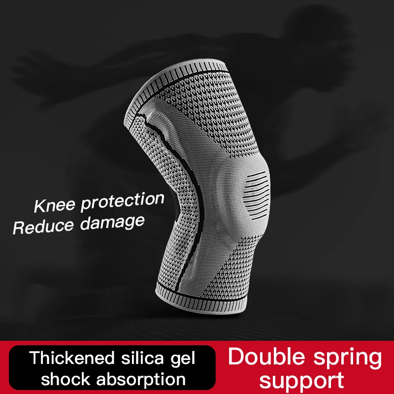 Sports Knee Pads Meniscus Patella Supports Silicone Kneecaps  Men Compression Knee Sleeve For Gym Fitness Running Protection