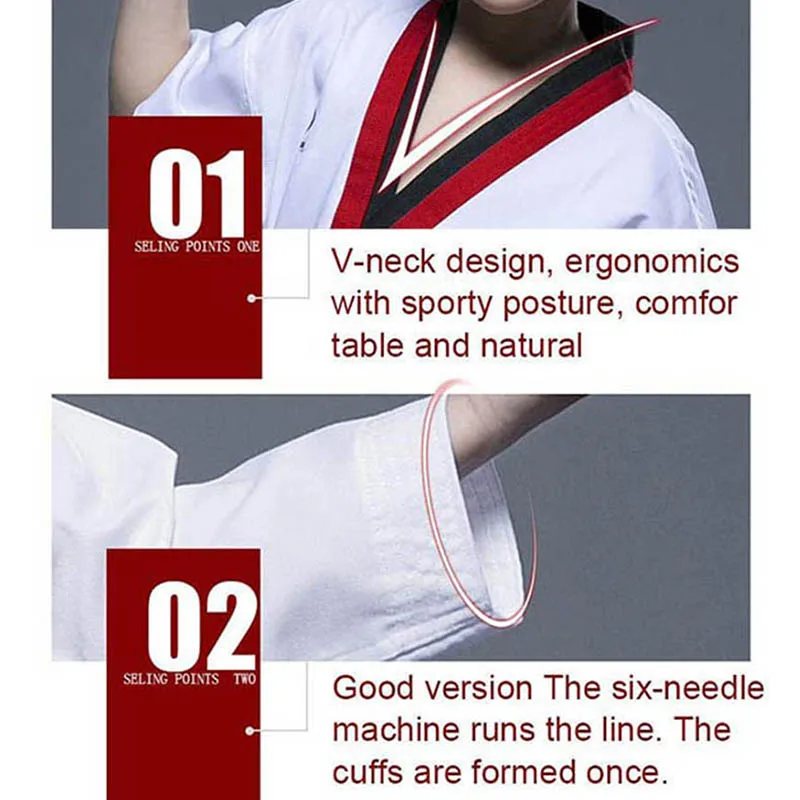 Unisex Taekwondo Clothing Adult Children Kids Karate Suit Martial Arts Training Sets Kung Fu Uniform For Women Men White Belt