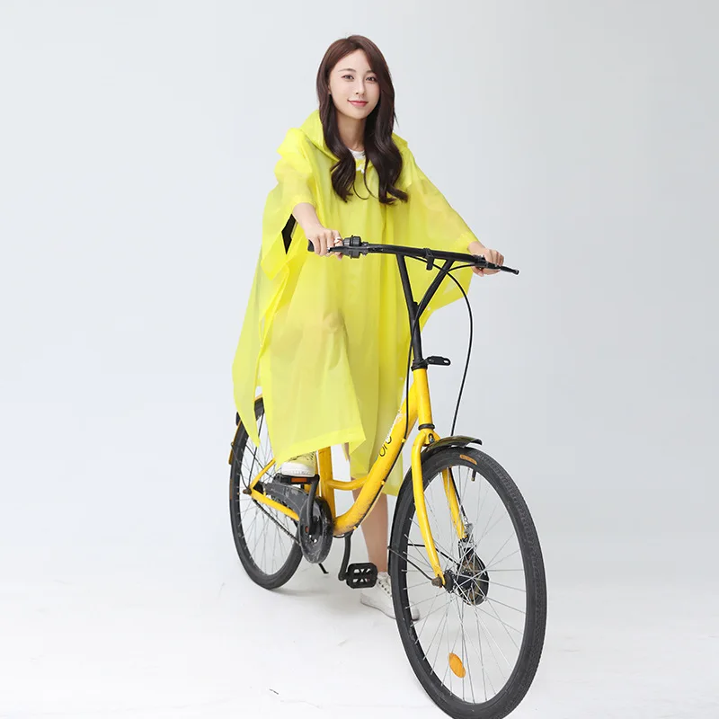 Chubasquero transparente a prueba de viento para hombre y mujer, Poncho de lluvia Impermeable de EVA para senderismo y motocicleta