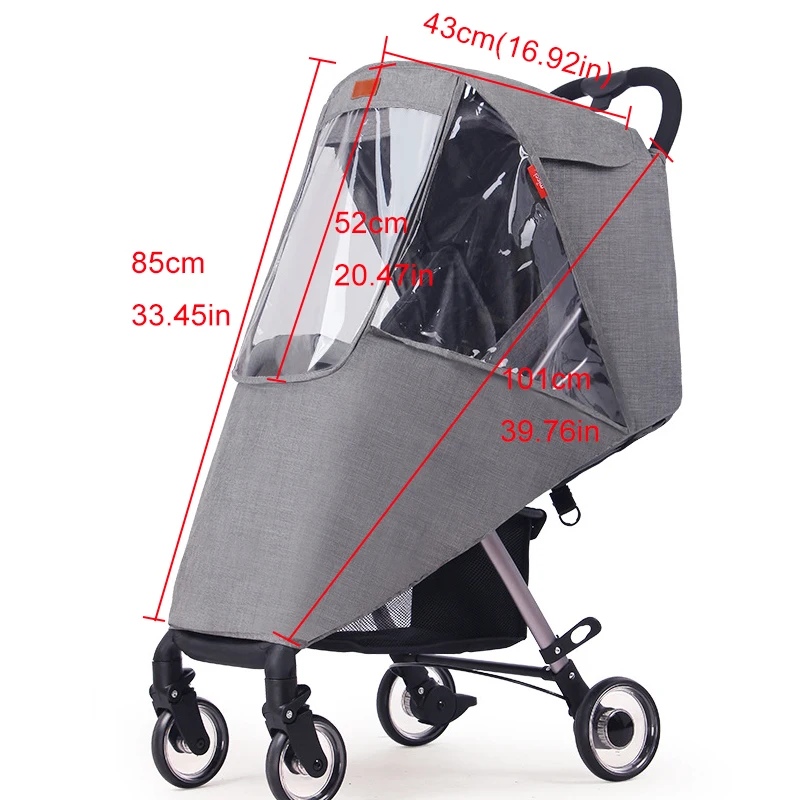 Baby Stroller Accessories Rain Cover PVC Universal Wind Dust Shield With Windows For Strollers Pushchairs Stroller Accessories